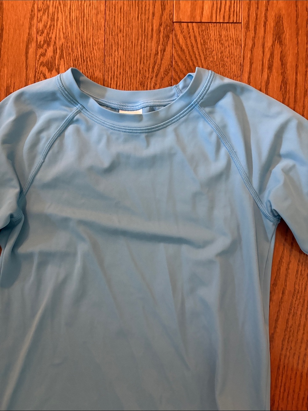 Hanna Andersson Light Blue Kids Swim Rashguard Like New 8/130 - Picture 2 of 4